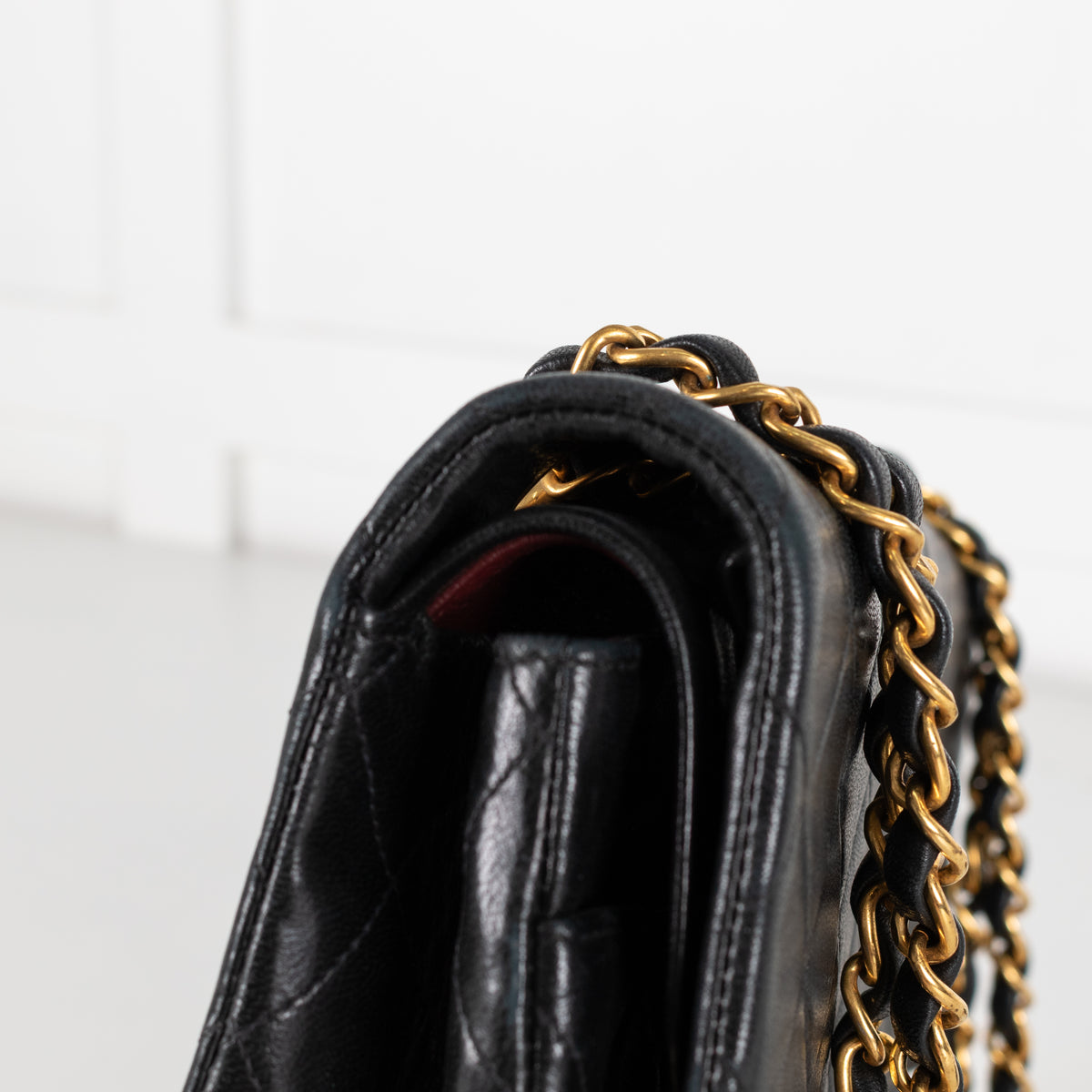 Chanel Vintage Black Lambskin Double Flap
