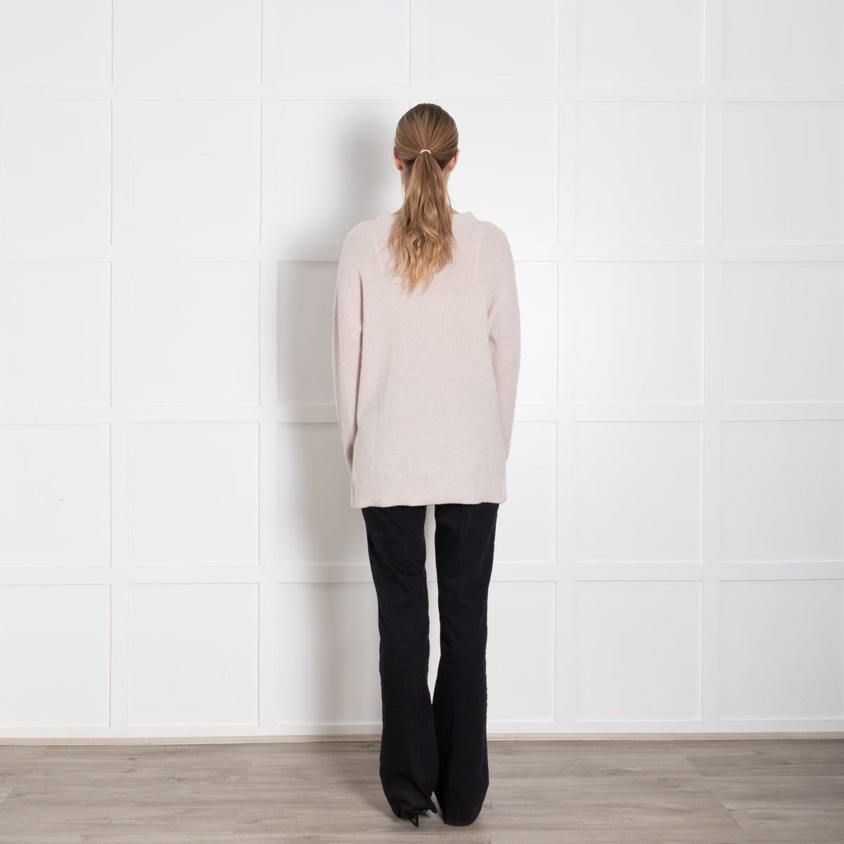 Kinross Cream Cashmere Long Jumper