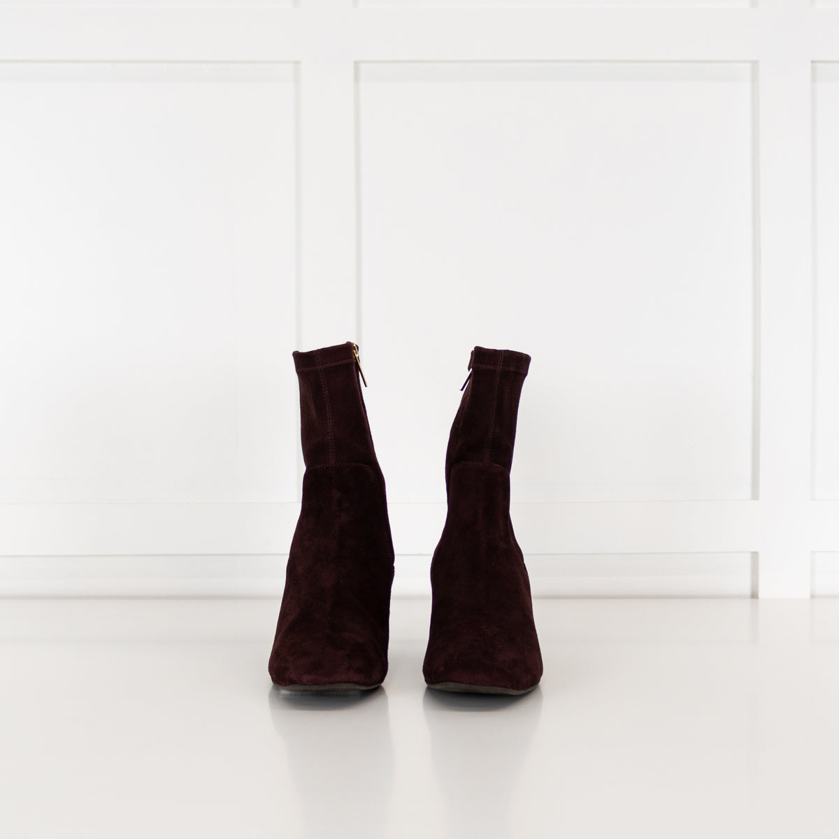 Aquatalia Burgundy Suede Ankle Boot