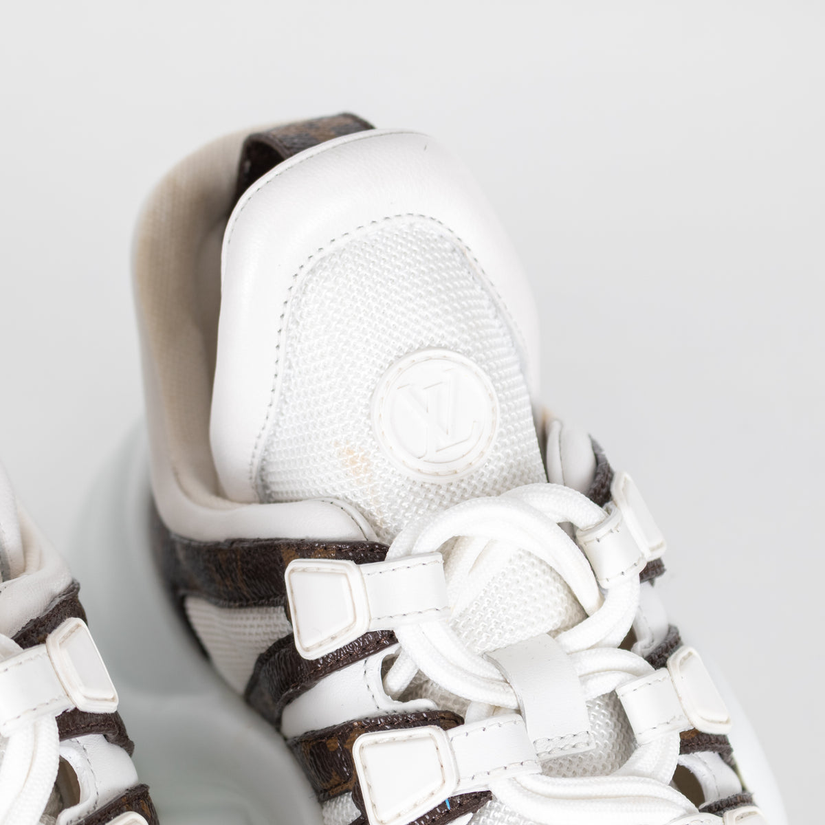 Louis Vuitton White Brown Monogram Archlight Trainers