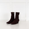 Aquatalia Burgundy Suede Ankle Boot