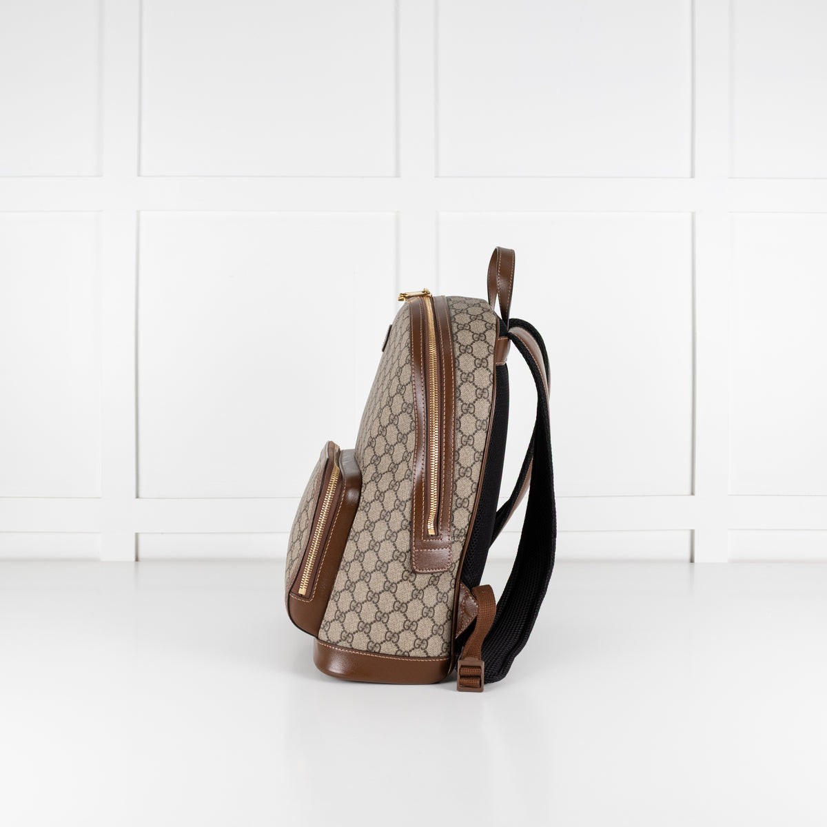 Gucci Beige GG Supreme Monogrammed Backpack