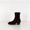Aquatalia Burgundy Suede Ankle Boot