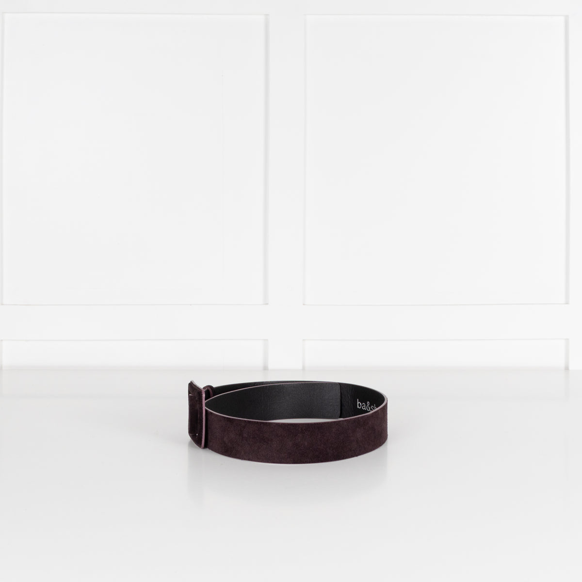 Ba&Sh Aubergine Suede Wide Belt