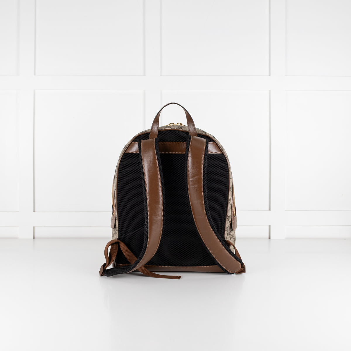 Gucci Beige GG Supreme Monogrammed Backpack
