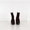 Aquatalia Burgundy Suede Ankle Boot