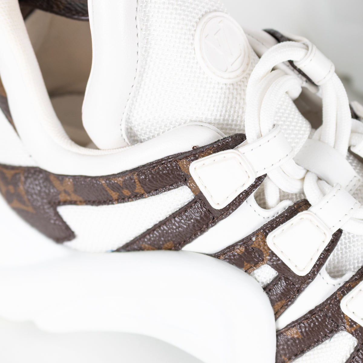 Louis Vuitton White Brown Monogram Archlight Trainers