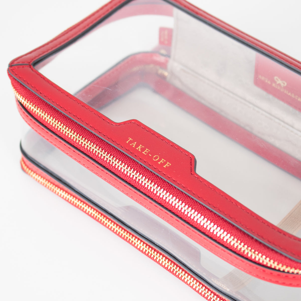 Anya Hindmarch Red Touch Down Makeup Bag