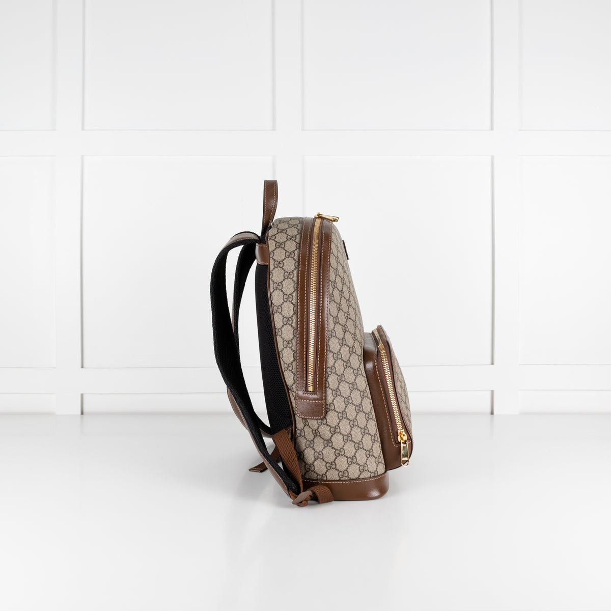Gucci Beige GG Supreme Monogrammed Backpack