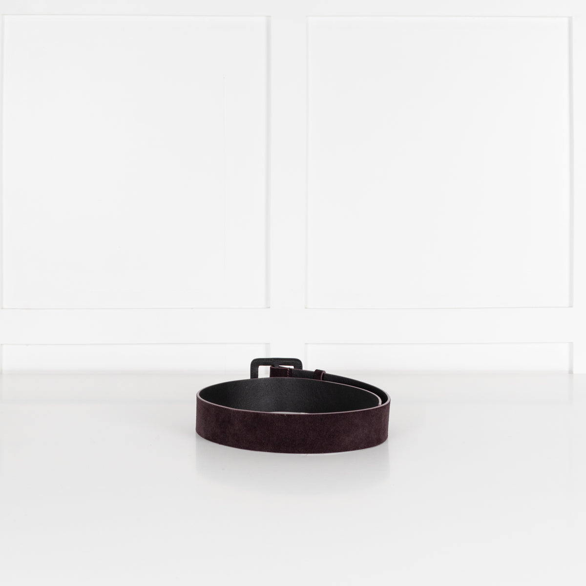 Ba&Sh Aubergine Suede Wide Belt