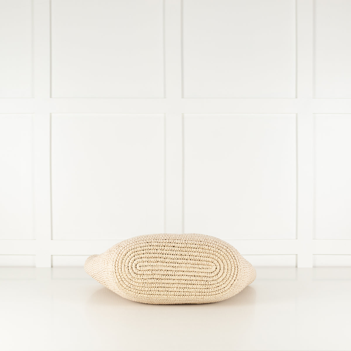 Anine Bing Raffia Palermo Tote with AB Logo