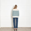 Wyse Cream Teal Striped Cashmere Jumper