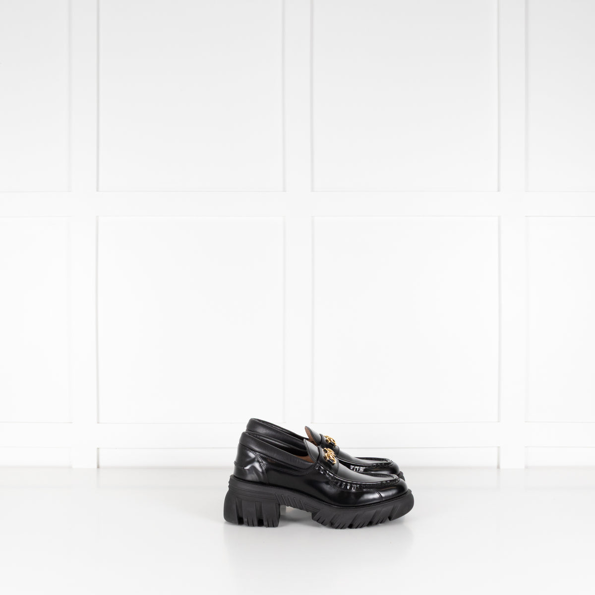 Gucci Black Patent Magnum Samoa Loafers