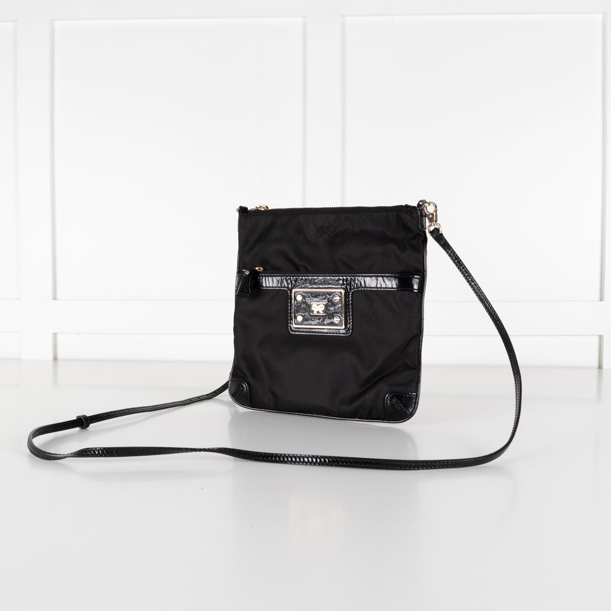 Anya Hindmarch Black Nylon Small Crossbody Bag