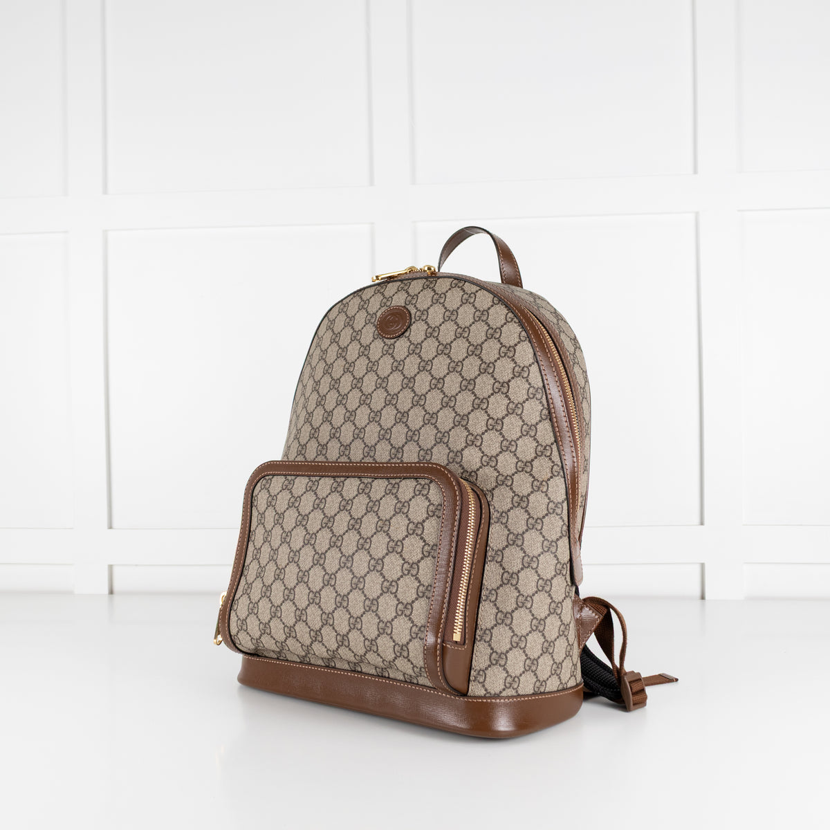 Gucci Beige GG Supreme Monogrammed Backpack