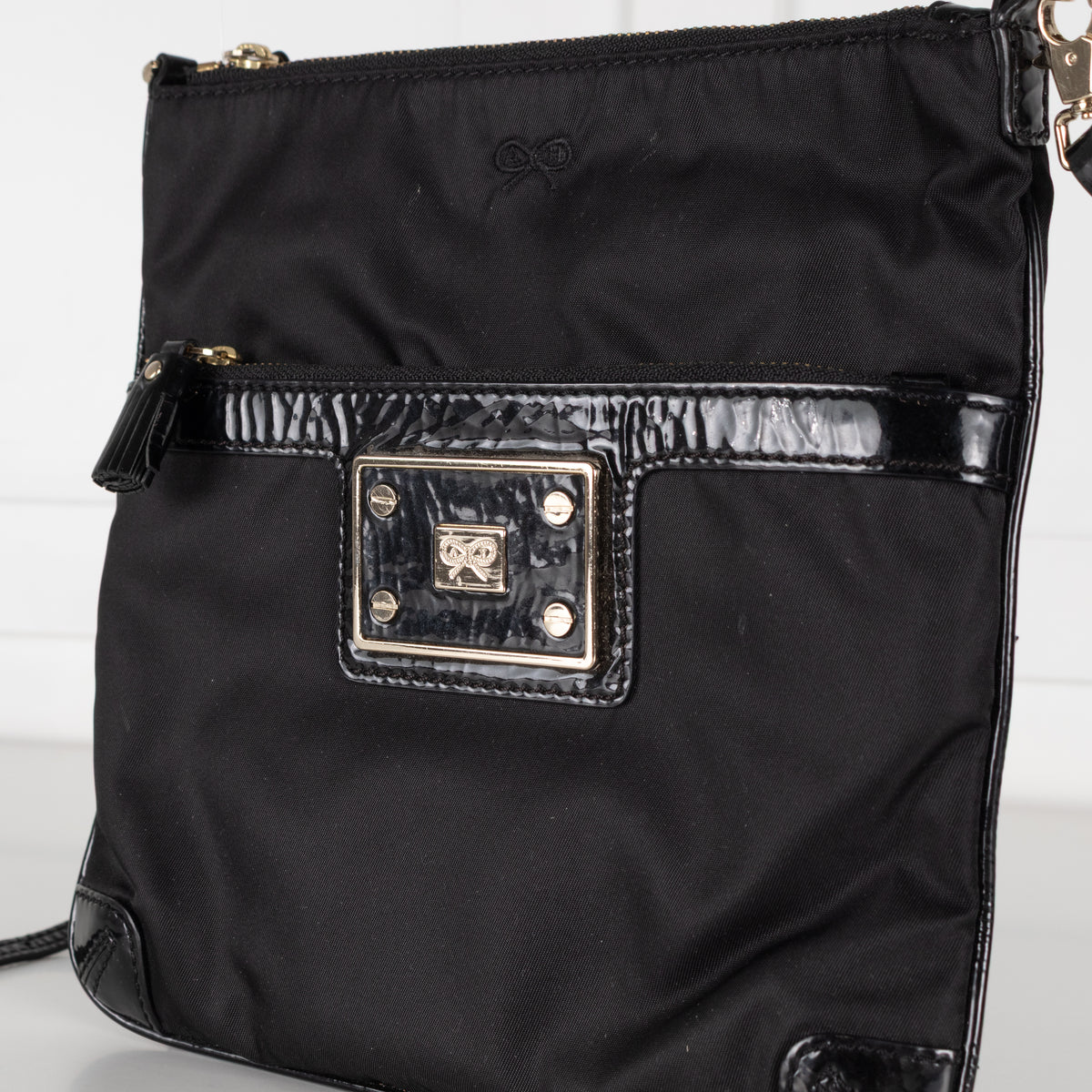 Anya Hindmarch Black Nylon Small Crossbody Bag