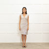 Maje Pale Sequin Cross Front Sleeveless Dress