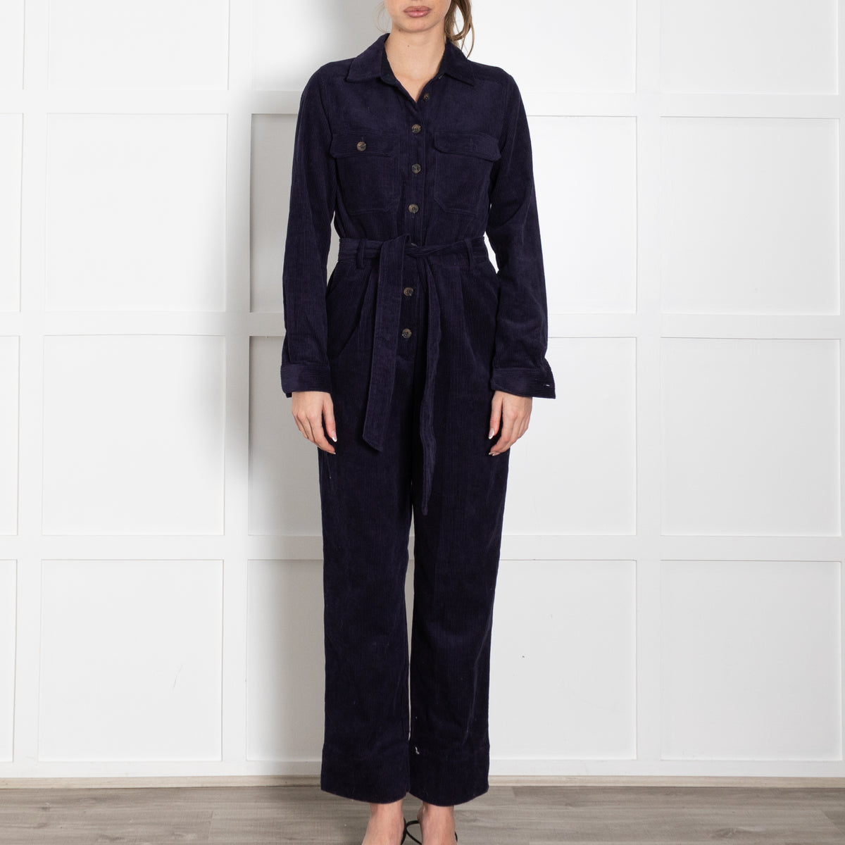FRNCH Paris Navy Corduory Jumpsuit