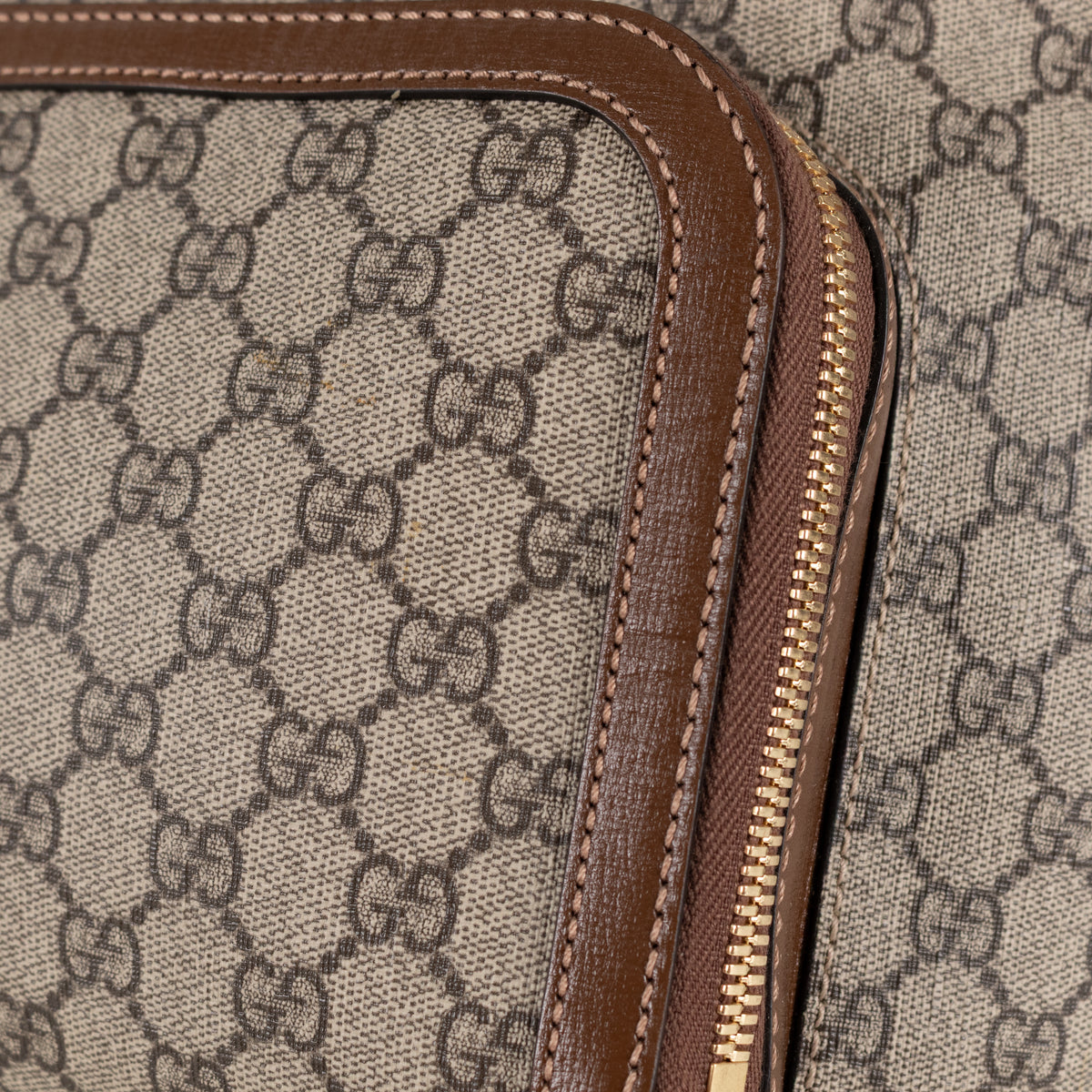 Gucci Beige GG Supreme Monogrammed Backpack