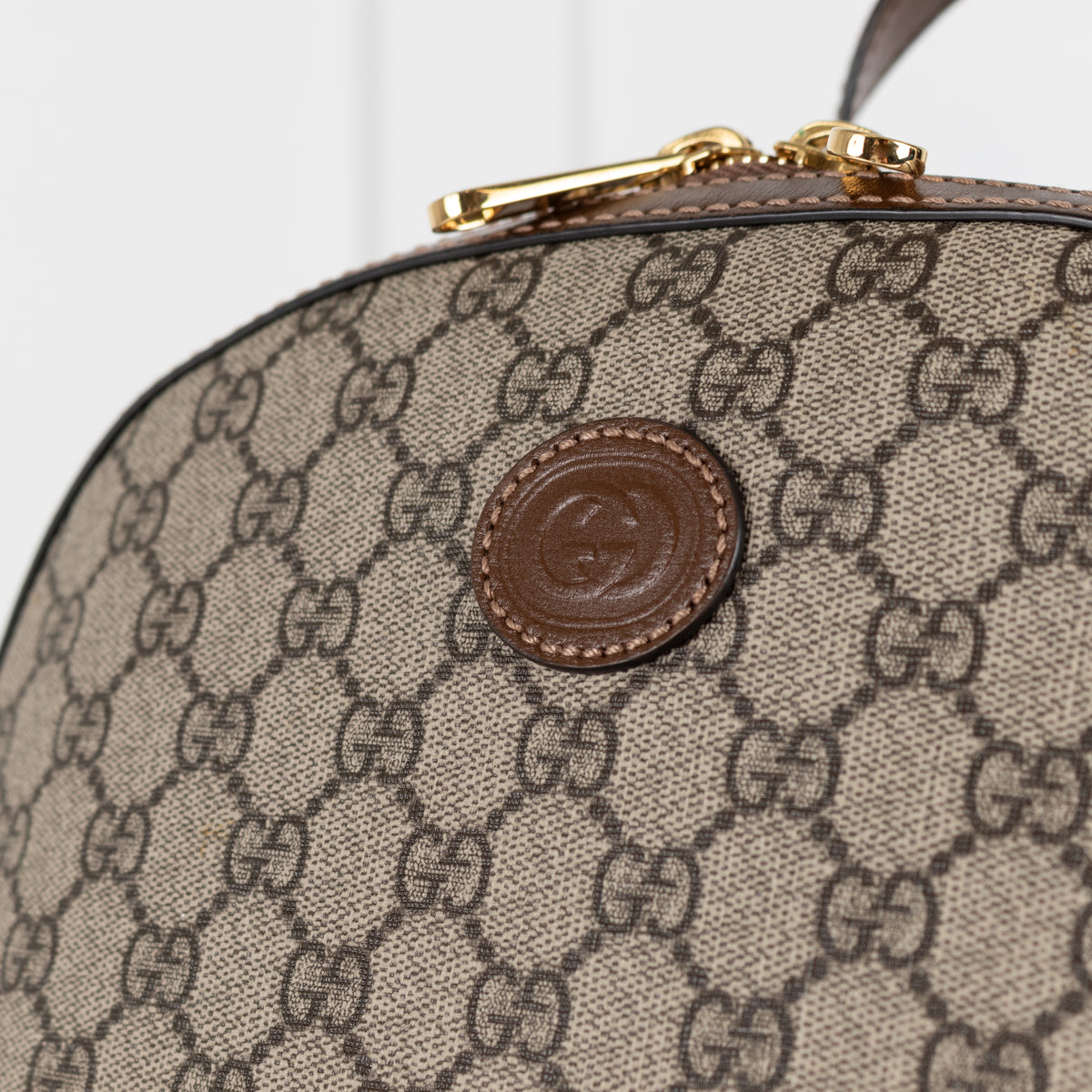 Gucci Beige GG Supreme Monogrammed Backpack