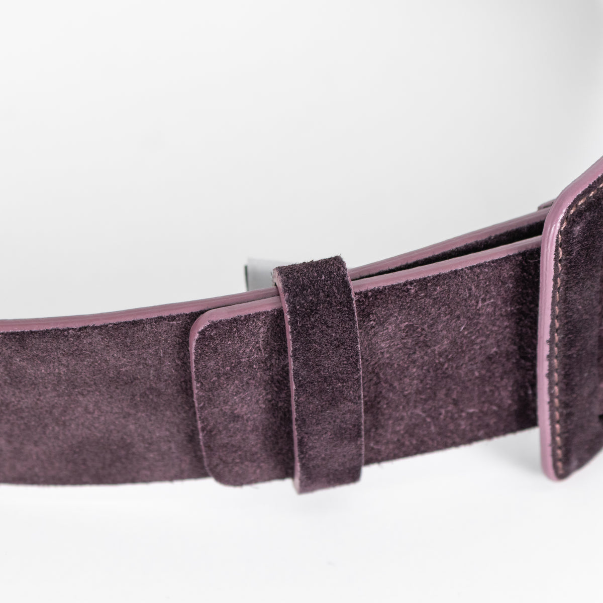 Ba&Sh Aubergine Suede Wide Belt