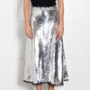 Molly Goddard Silver Sequin A Line Midi Skirt
