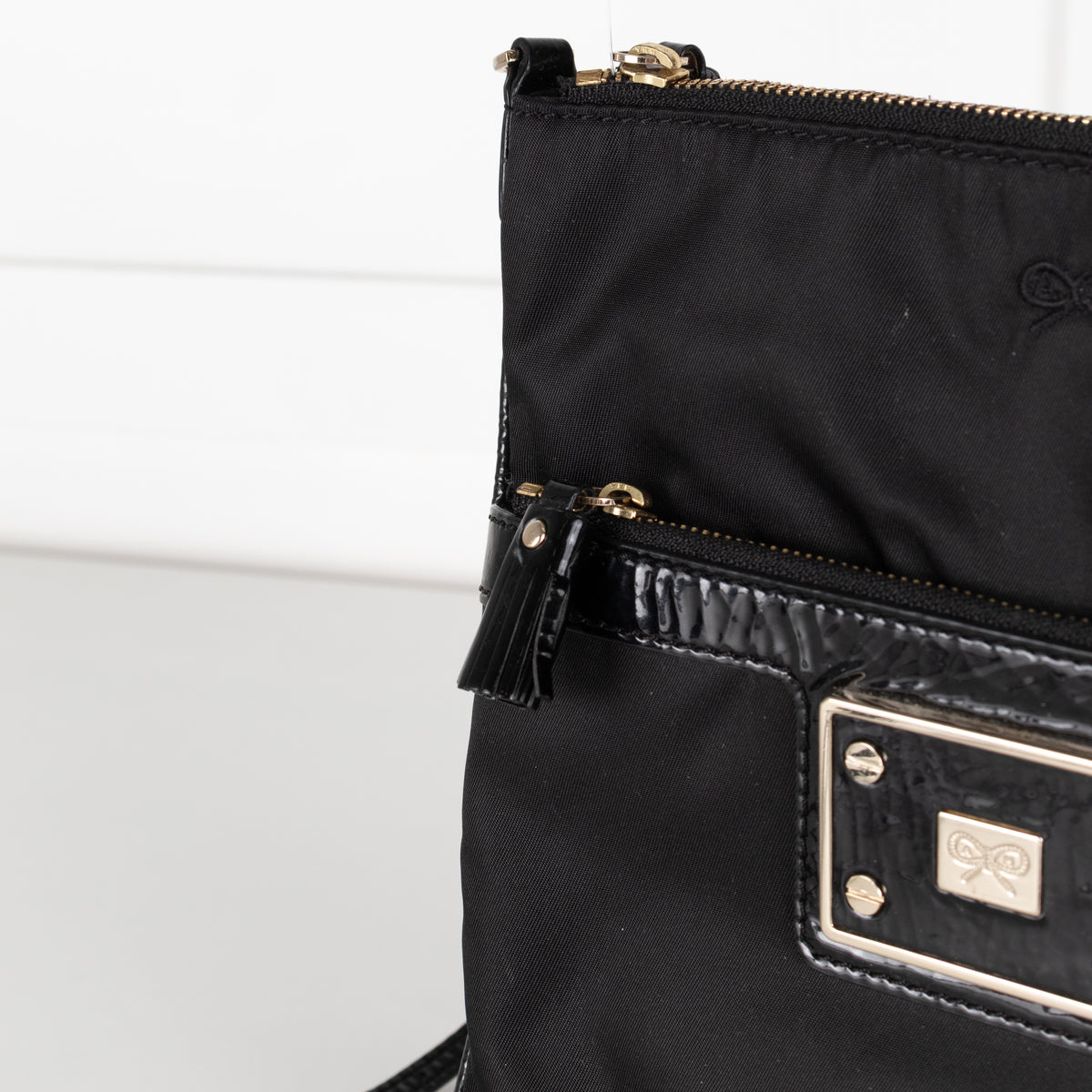 Anya Hindmarch Black Nylon Small Crossbody Bag