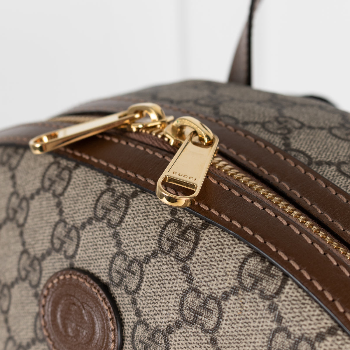 Gucci Beige GG Supreme Monogrammed Backpack