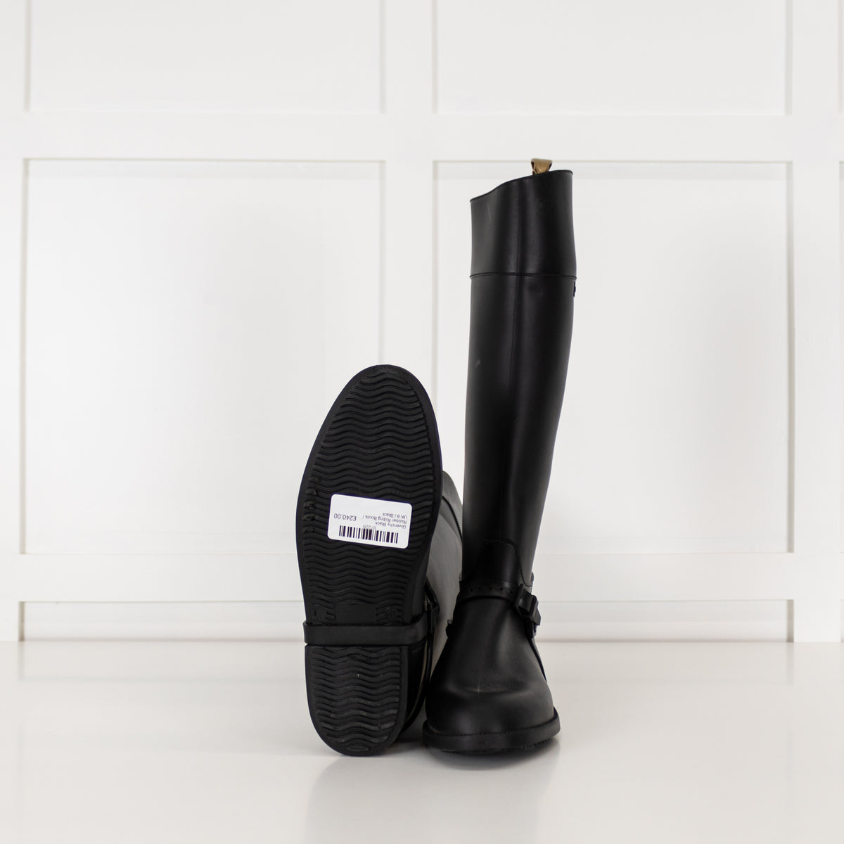 Givenchy Black Rubber Riding Boots