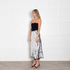 Molly Goddard Silver Sequin A Line Midi Skirt