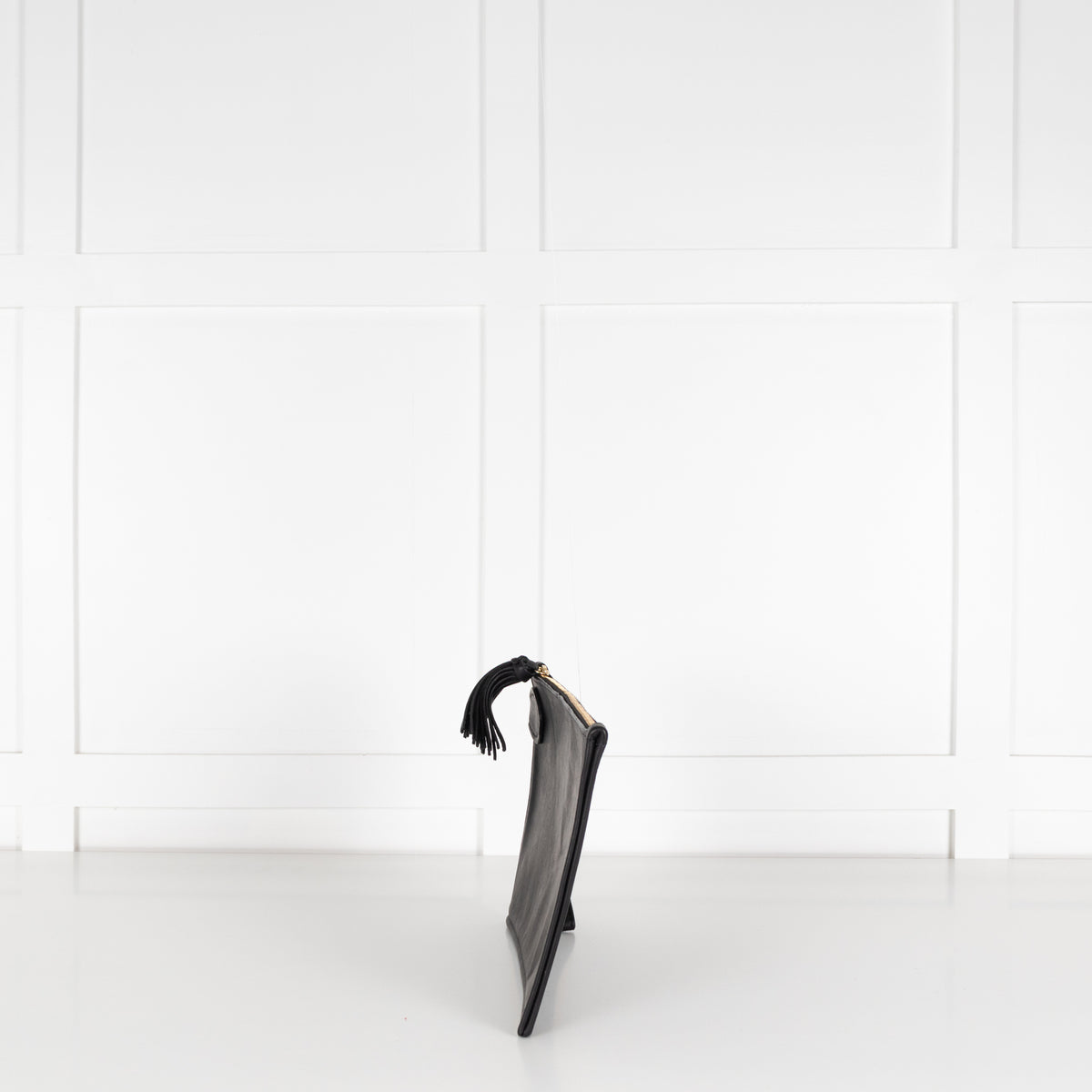Fount Black Leather The Finley Clutch Bag