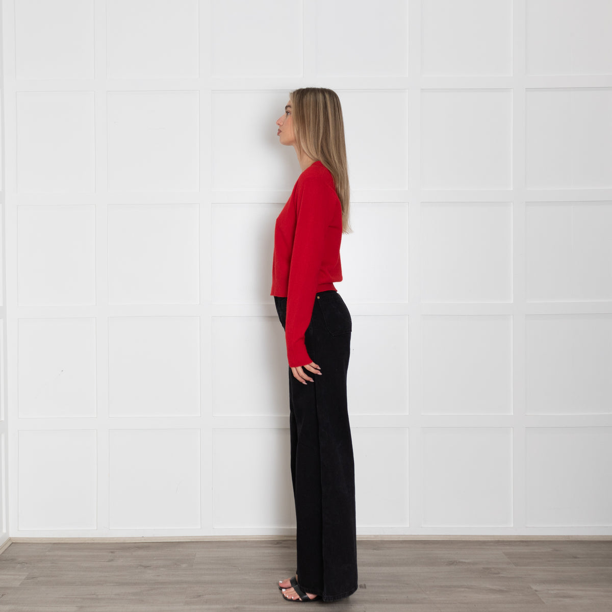 Reformation Red Round Neck Jumper