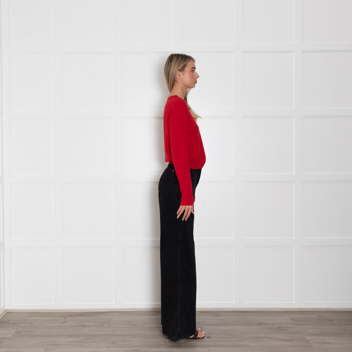 Reformation Red Round Neck Jumper