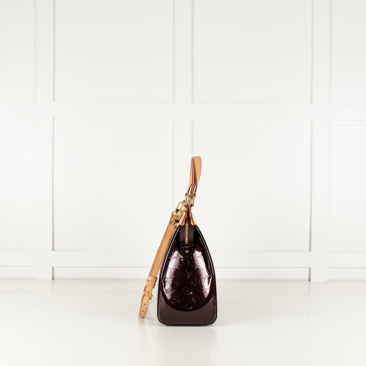 Louis Vuitton Burgundy Brea GM Patent Leather Bag