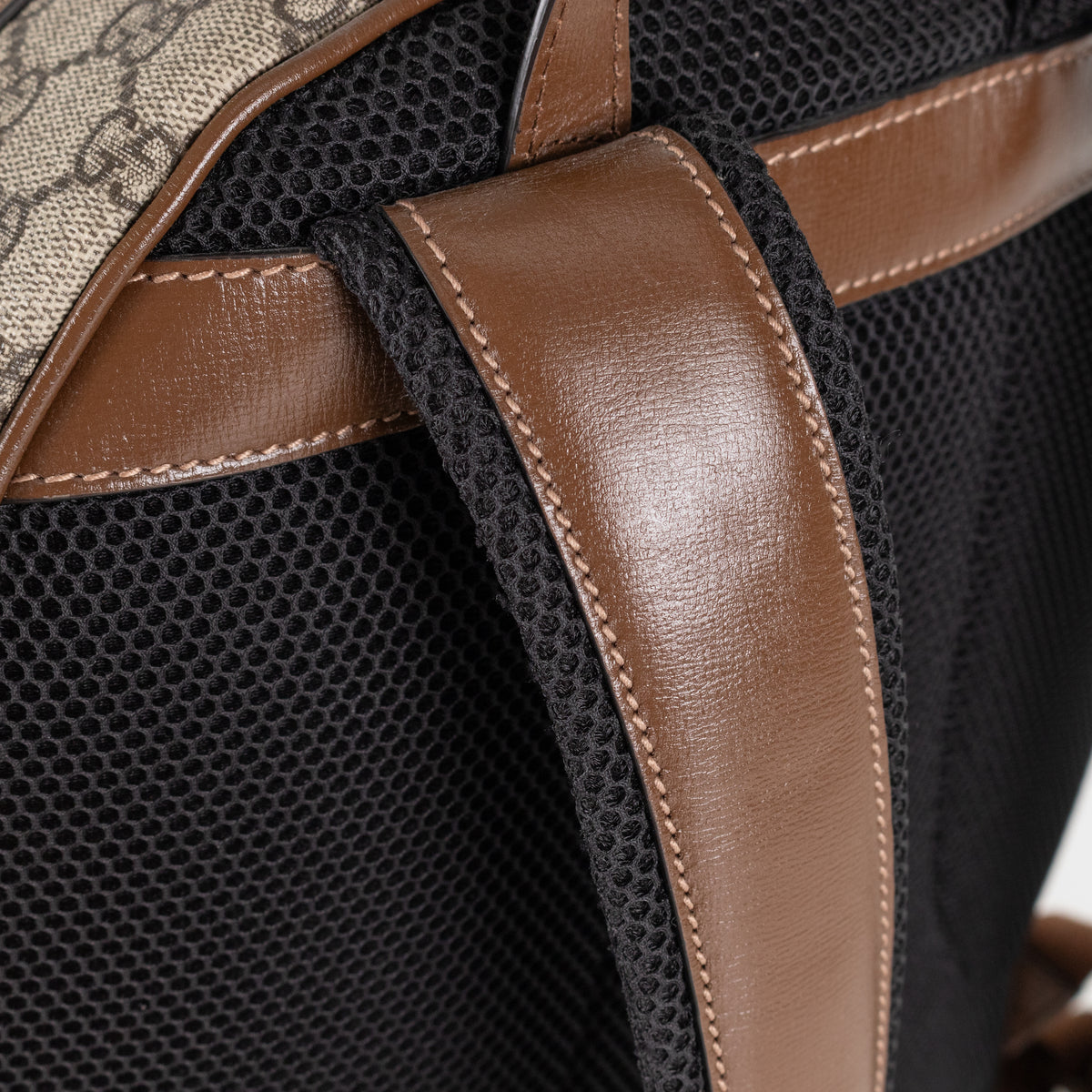 Gucci Beige GG Supreme Monogrammed Backpack