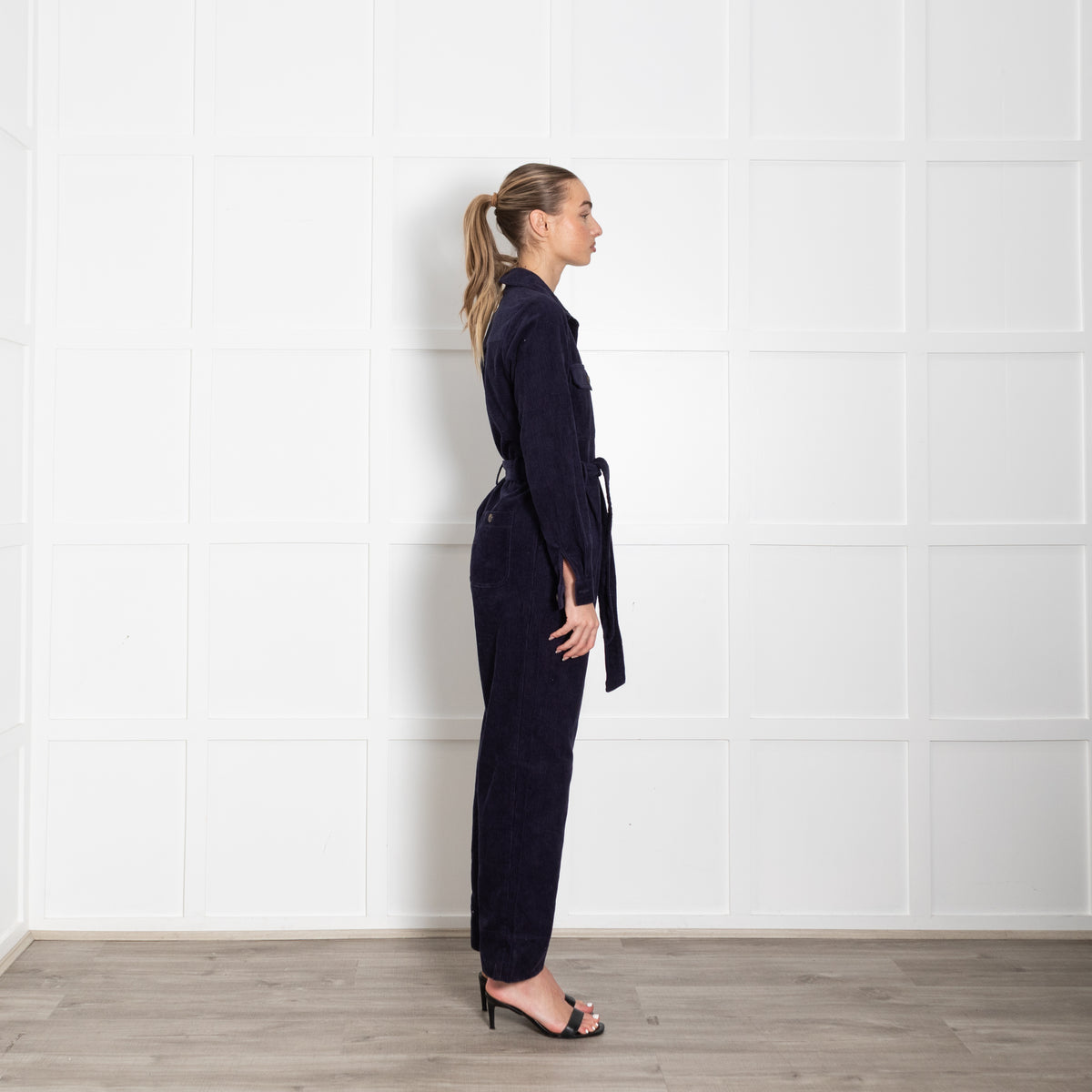 FRNCH Paris Navy Corduory Jumpsuit