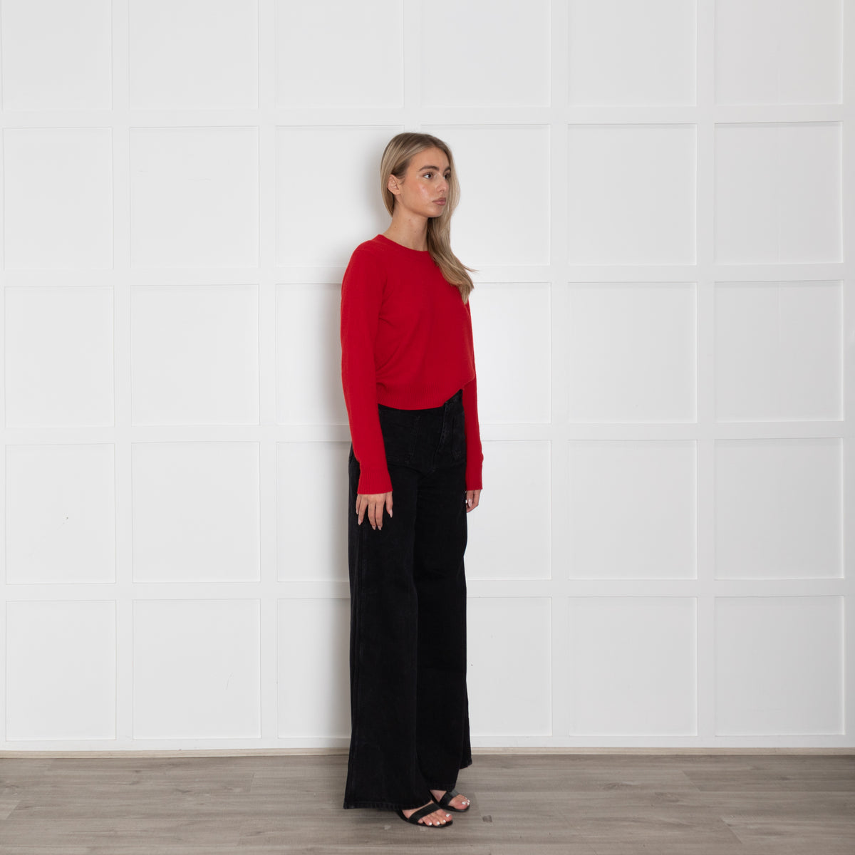 Reformation Red Round Neck Jumper