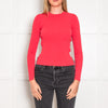 Rag & Bone Coral Ribbed Long Sleeve Top