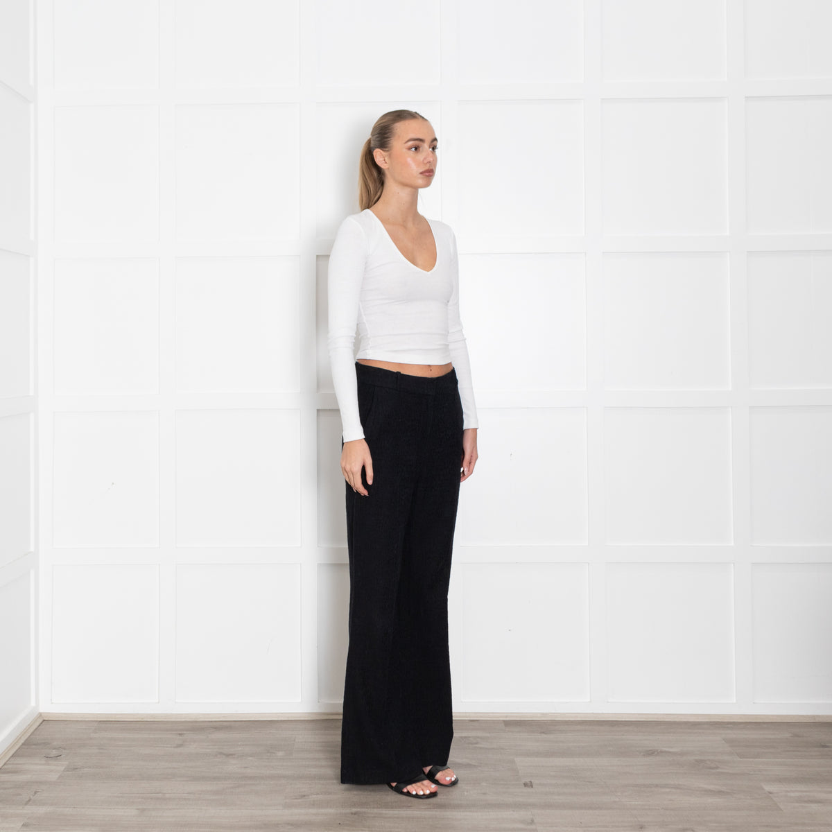 Givenchy Black Wool Silk Mix Tuxedo Trousers