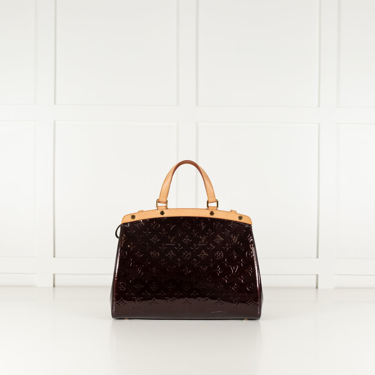 Louis Vuitton Burgundy Brea GM Patent Leather Bag