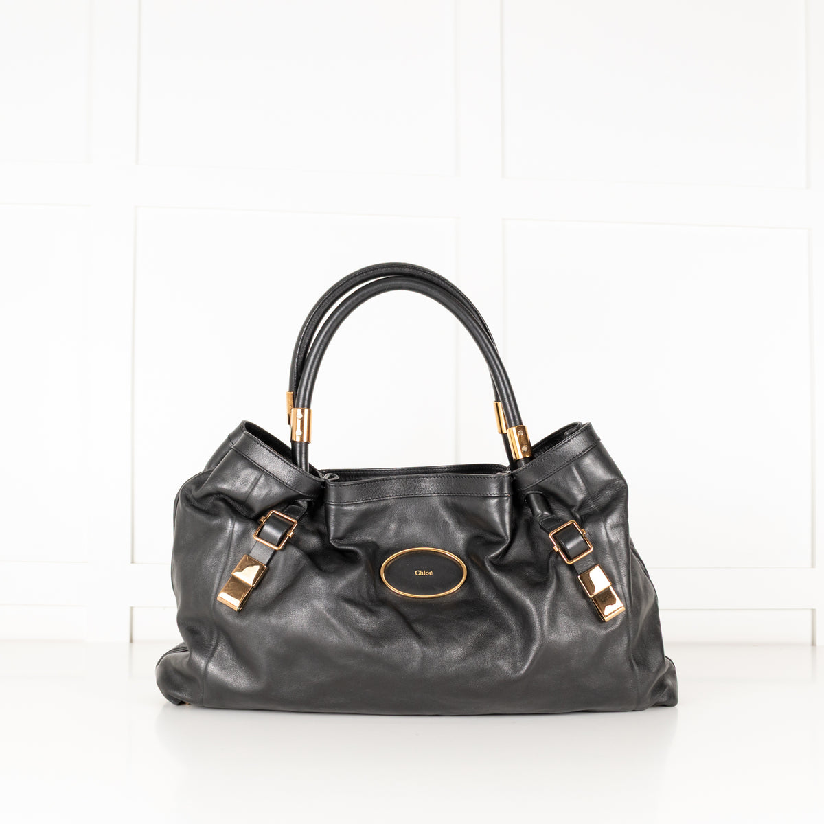 Chloe Black Leather Victoria Handbag