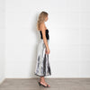 Molly Goddard Silver Sequin A Line Midi Skirt