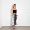 Molly Goddard Silver Sequin A Line Midi Skirt