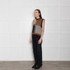 Stella Nova Brown Check Knitted Vest