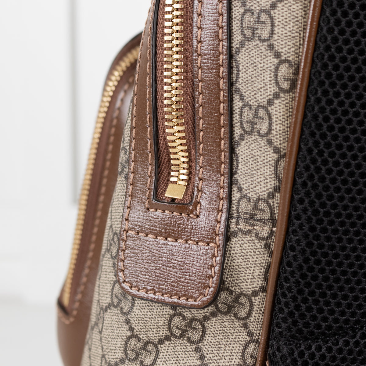 Gucci Beige GG Supreme Monogrammed Backpack
