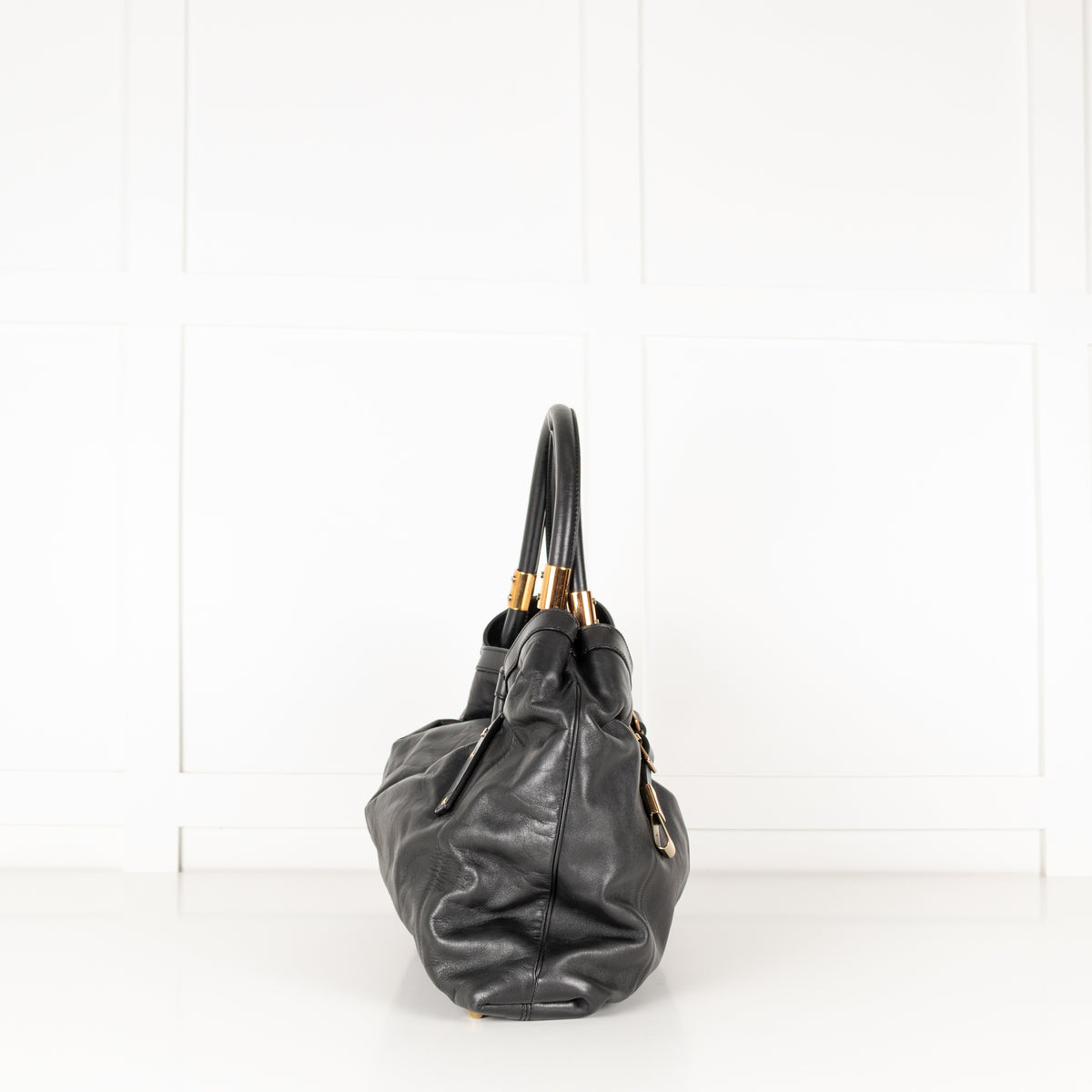 Chloe Black Leather Victoria Handbag