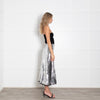 Molly Goddard Silver Sequin A Line Midi Skirt