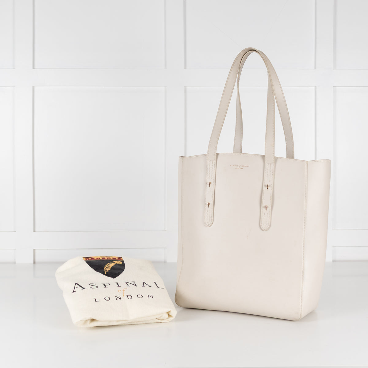 Aspinal of London Cream Top Handle Tote