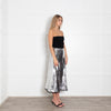 Molly Goddard Silver Sequin A Line Midi Skirt