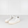 Prada White Leather Platform Trainers